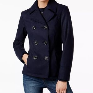 Celebrity Pink Double-Breasted Peacoat